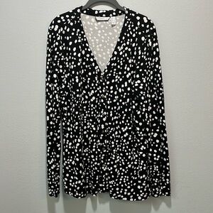 Isaac Mizrahi Live! Size Large button up blouse